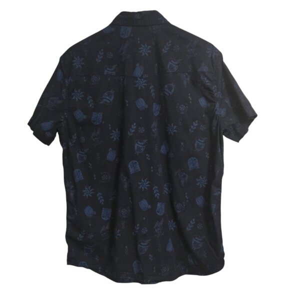 Sonoma Goods for Life Men’s Large Western Shirt Blue Short Sleeve Button-Up - Picture 2 of 5